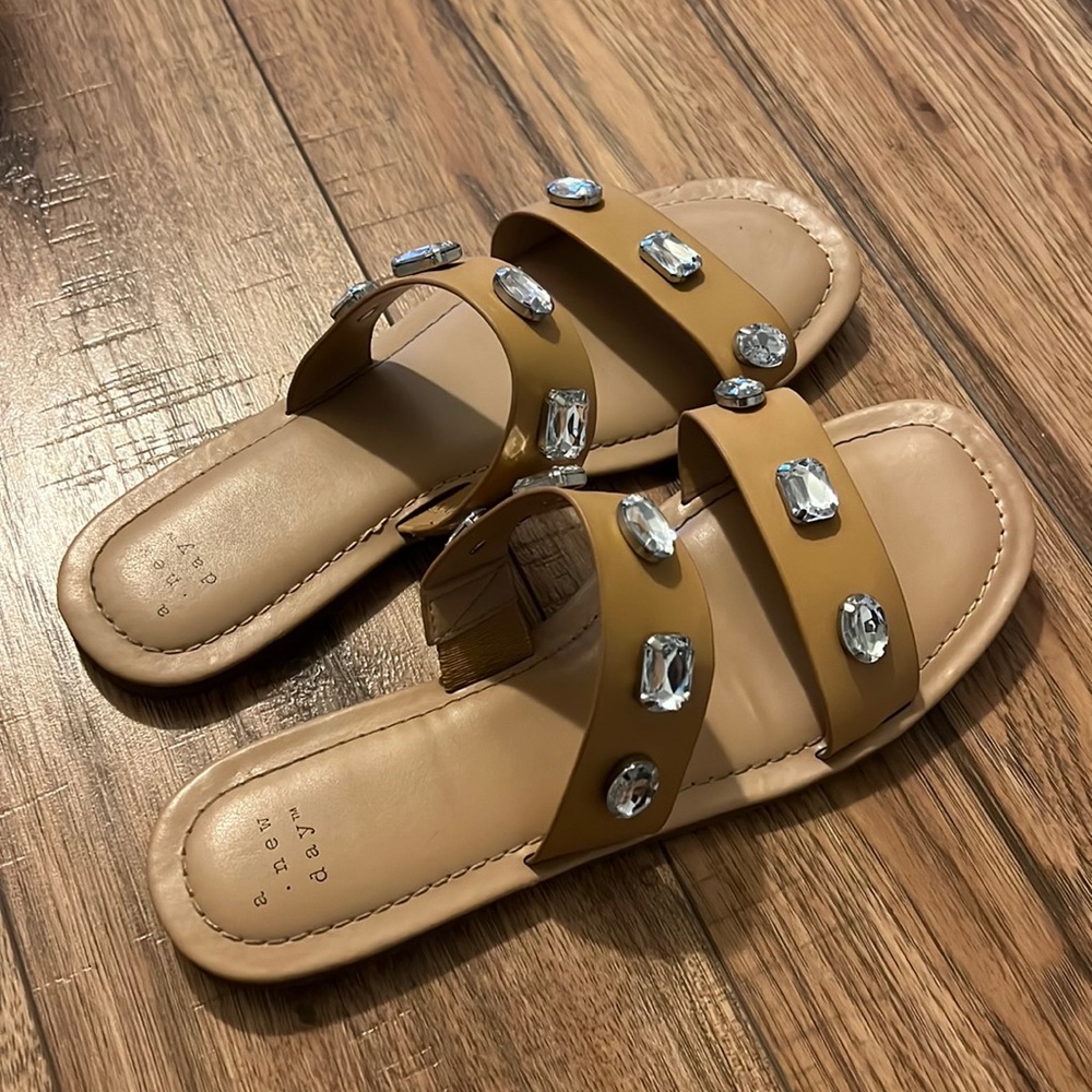 Tan Jewel Sandals